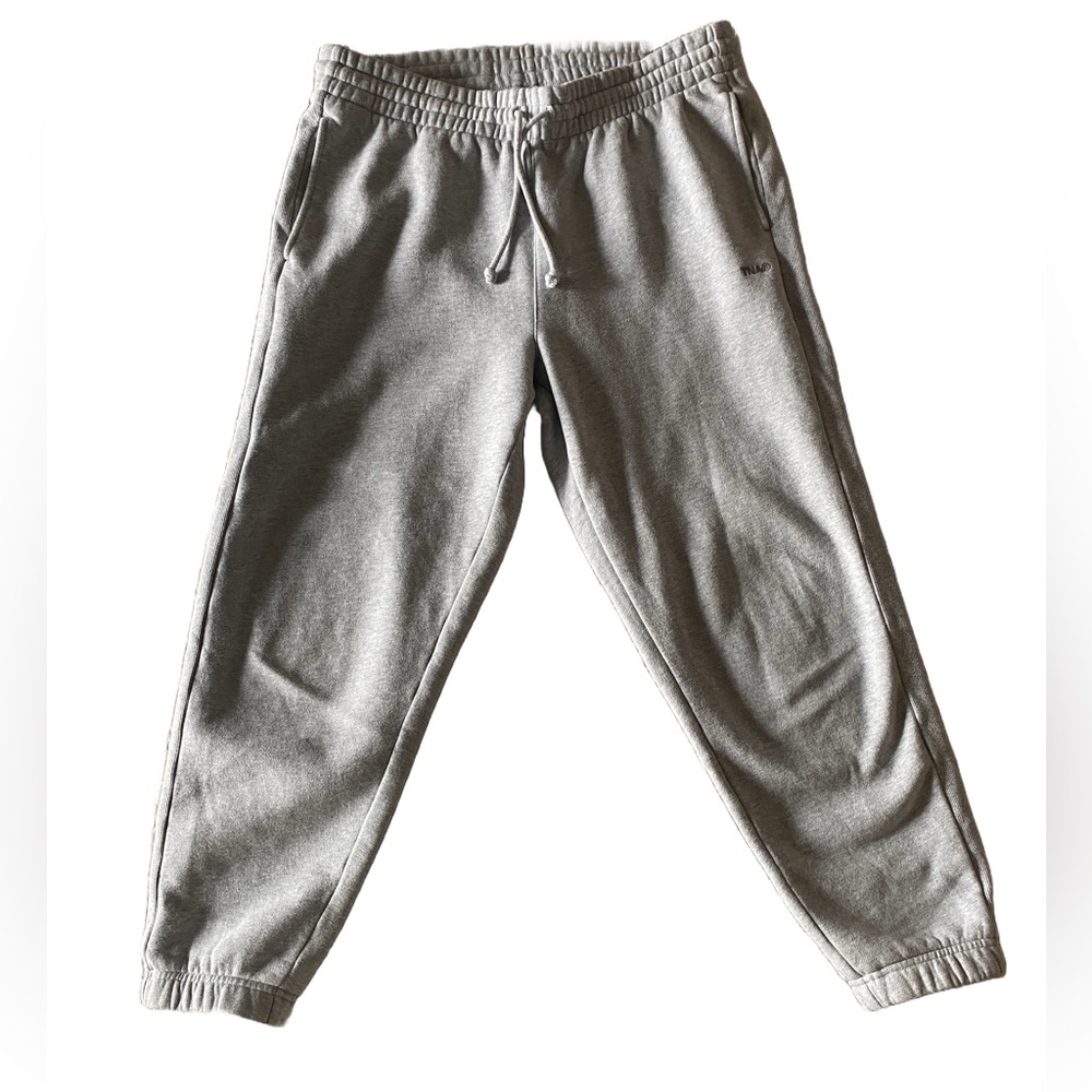 Aritzia TNA Gray Cozy Fleece Boyfriend Sweatpants
